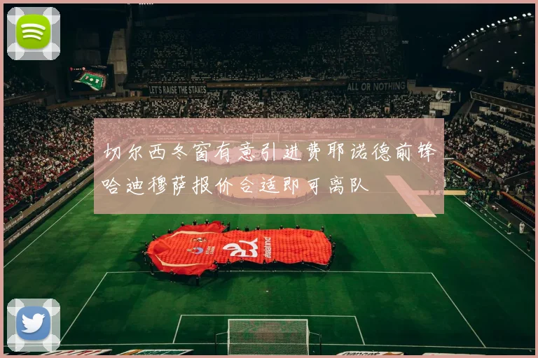 切尔西冬窗有意引进费耶诺德前锋哈迪穆萨报价合适即可离队